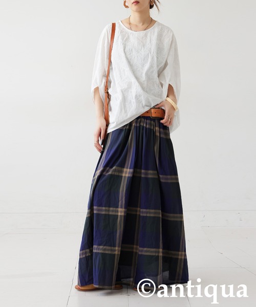 「antiqua」 7分袖ブラウス ONESIZE ブラック レディース_画像9