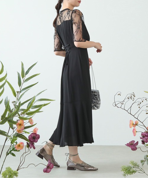 「Kana」 半袖ワンピース M ブラック レディース_画像9