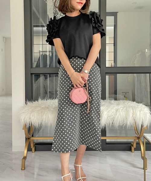 「M y u」 半袖カットソー FREE ベージュ レディース_画像5