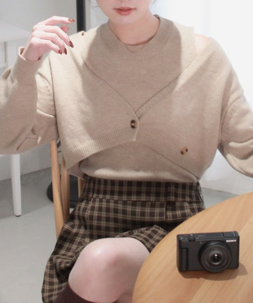 Reurie'（レウリィ） アンサンブル 「2点セット」ノースリーブニット