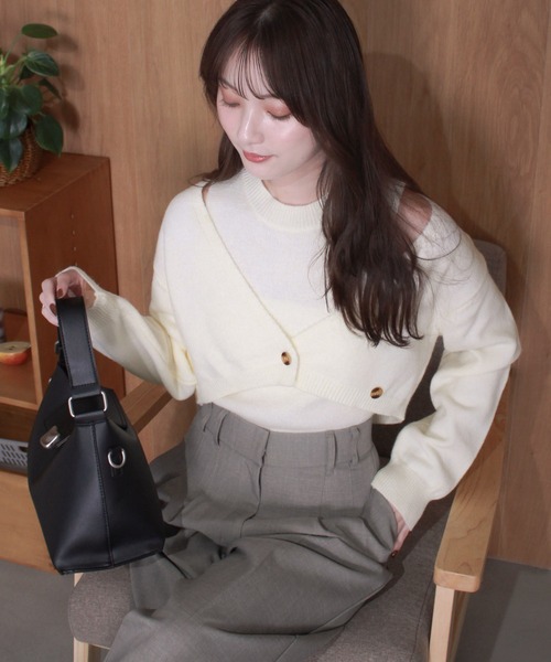 Reurie'（レウリィ） アンサンブル 「2点セット」ノースリーブニット