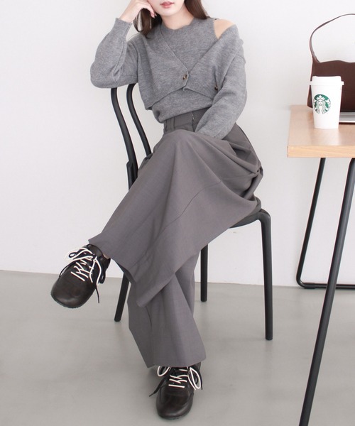 Reurie'（レウリィ） アンサンブル 「2点セット」ノースリーブニット