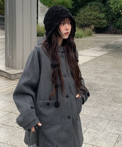 anyonmore エニワンモア キルティングフードハーフコート　値下げ交渉可 anyonemore コート アウター 「MADE」 ストラップ付きキルティング