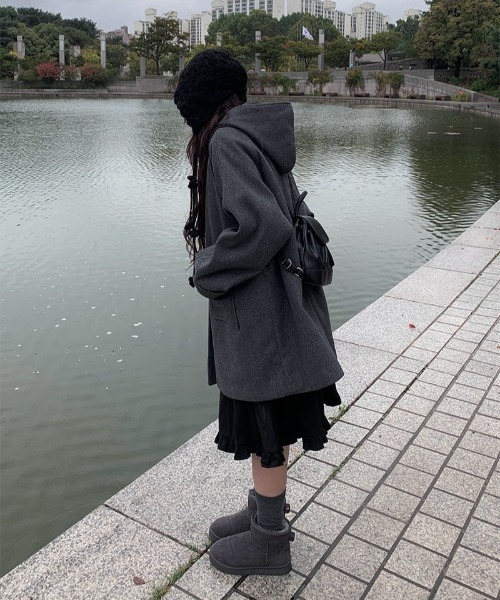 anyonemore コート アウター 「MADE」 ストラップ付きキルティング