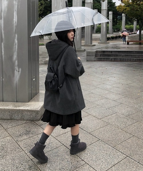 anyonemore コート アウター 「MADE」 ストラップ付きキルティング