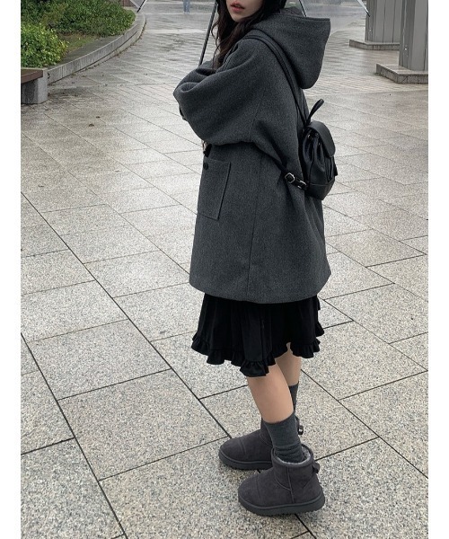 anyonemore コート アウター 「MADE」 ストラップ付きキルティング