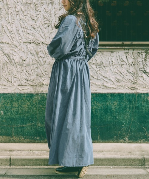 「kutir」 長袖ワンピース SMALL ブルー レディース_画像8