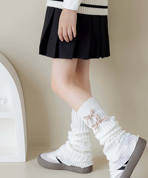 VIBGYOR レッグウォーマー lulunoix/ダブルリボンレッグウォーマー