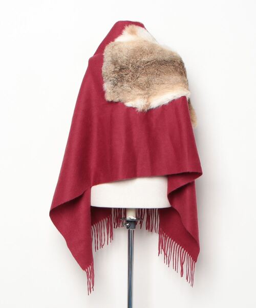 「OSMOSIS」 ストール - レッド レディース_画像3