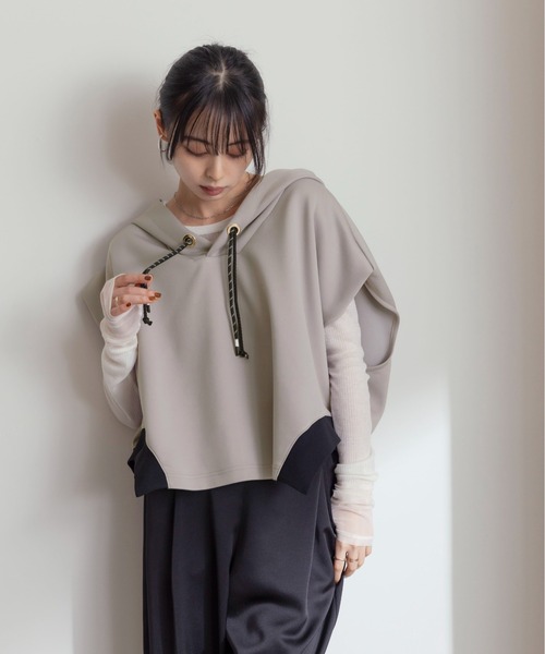 「Eimee Law」 プルオーバーパーカー 38 ブラック レディース_画像3