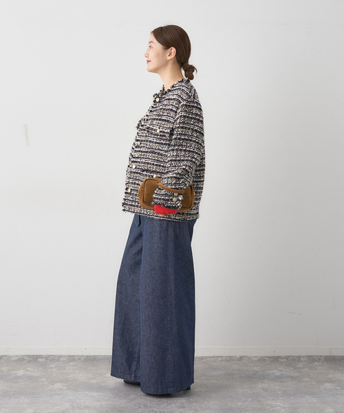 IENA（イエナ） ジャケット ノーカラージャケット LESAGEツイード