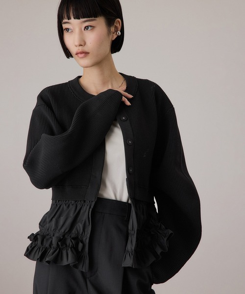 さりー様【美品】アダムエロペ　フリルカーディガン ADAM ET ROPE'（アダムエロペ） カーディガン 「サステナブル