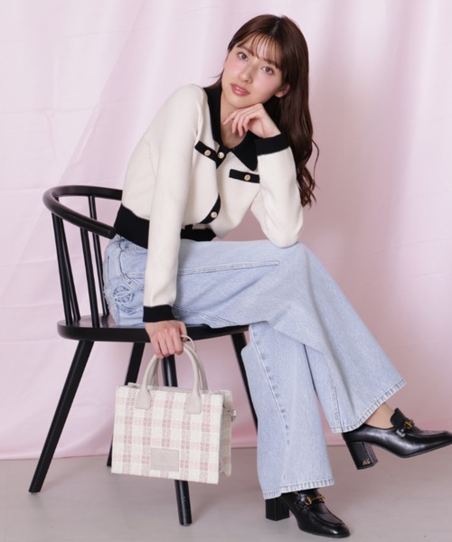 ジルバイ♡グレーチェック柄ハンドバッグ JILL by JILLSTUART - ジルバイ♡グレーチェック柄ハンドバッグの通販