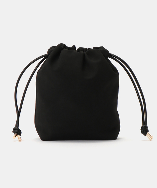 極美品✨ アルファジル　かごバッグ　ビーズ　ハンドバッグ　巾着　茶 アタバッグ かごバッグ 巾着付き 大人 かわいい 丸ハンドル