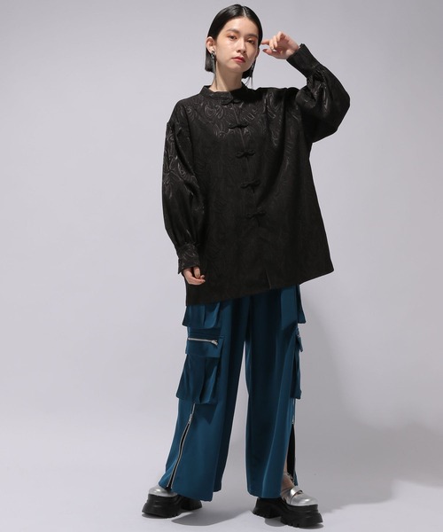 「HARE」 長袖ブラウス FREE ネイビー レディース_画像5