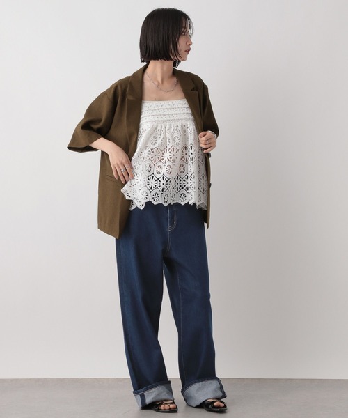 「LOWRYS FARM」 デニムパンツ LARGE ネイビー レディース_画像5