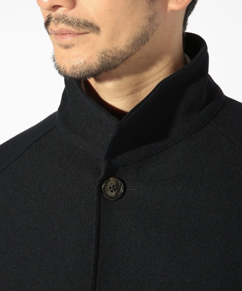 「UNION STATION」 ステンカラーコート S ネイビー メンズ_画像7