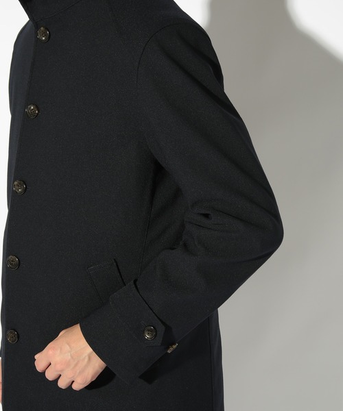 「UNION STATION」 ステンカラーコート S ネイビー メンズ_画像8