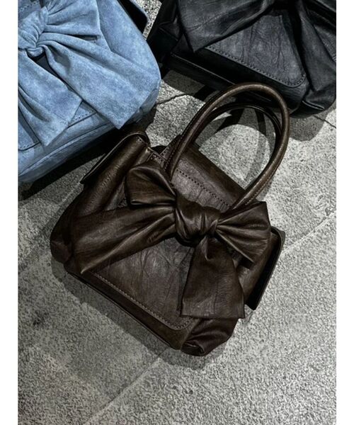 ハンドバッグ リボンボックスバッグの画像