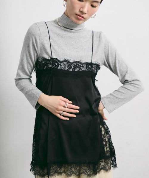 ワンピース レーストリムサテンキャミワンピース : ZOZOTOWN Yahoo!店
