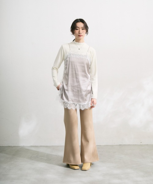 ワンピース レーストリムサテンキャミワンピース : ZOZOTOWN Yahoo!店
