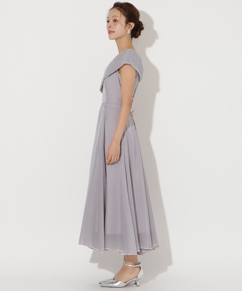 アンドクチュール　パーティー　ドレス　グレー AND COUTURE（アンドクチュール） ドレス チュールカシュクールドレス
