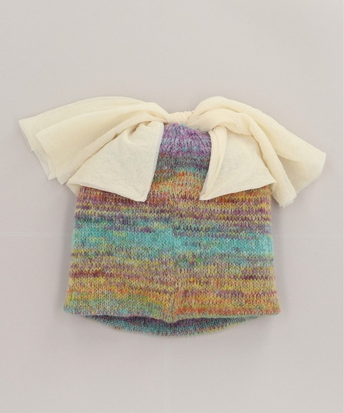 【日本製】CA4LA（カシラ）レディースウール100%帽子☆クリーニング済 CA4LA（カシラ） ニット帽 ニットキャップ HAND KNITTED METALIC WATCH