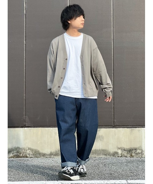「PLUS ONE」 ニットカーディガン M グリーン メンズ_画像7