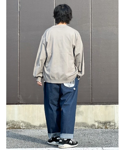 「PLUS ONE」 ニットカーディガン M グリーン メンズ_画像9