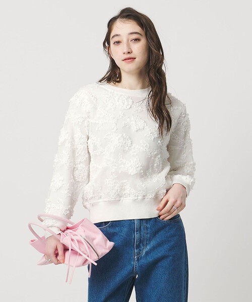 UNITED ARROWS エンブロイダリーフラワー メッシュ ニット札付き UNITED ARROWS（ユナイテッドアローズ） ニット セーター エンブロイ