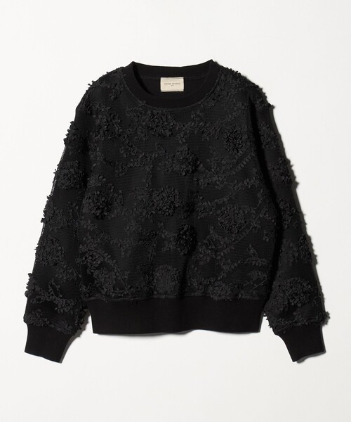 ZARA エンブロイダリーフラワーポロニットセーター　Sサイズ ZARA - ZARA エンブロイダリーフラワーポロニットセーター Sサイズの