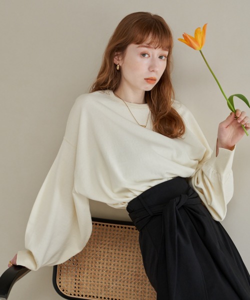 「hinari」 長袖ニット FREE ベージュ レディース_画像3