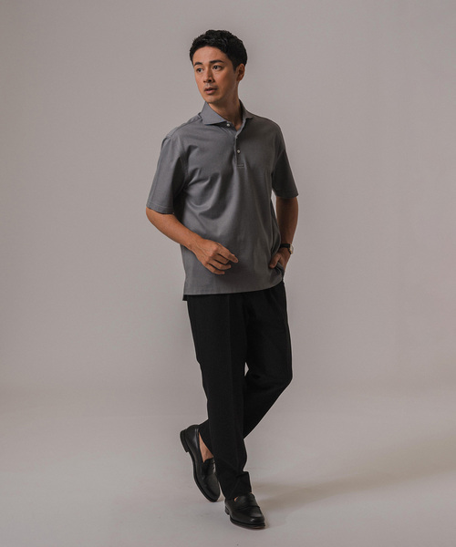 「EDIFICE」 半袖ポロシャツ SMALL ネイビー メンズ_画像2