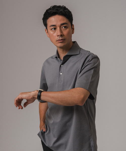 「EDIFICE」 半袖ポロシャツ SMALL ネイビー メンズ_画像5