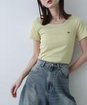 tシャツ 半袖 ラウンドネックリブTシャツ(半...の詳細画像2
