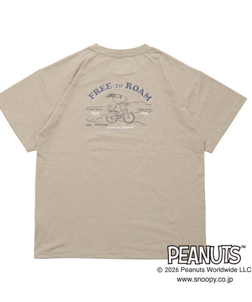 PEANUTS tシャツ 半袖 ピーナッツ UVカットドライグラフィックTシャツ