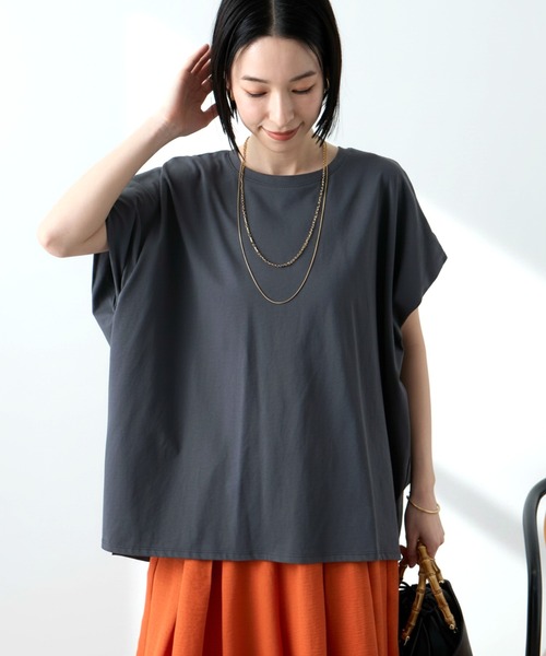 Aunely tシャツ 半袖 「Aunely」ひんやり 360°きれい見え フレンチ