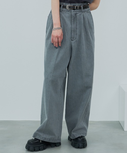 「AIVER」 デニムパンツ SMALL グレー メンズ_画像4