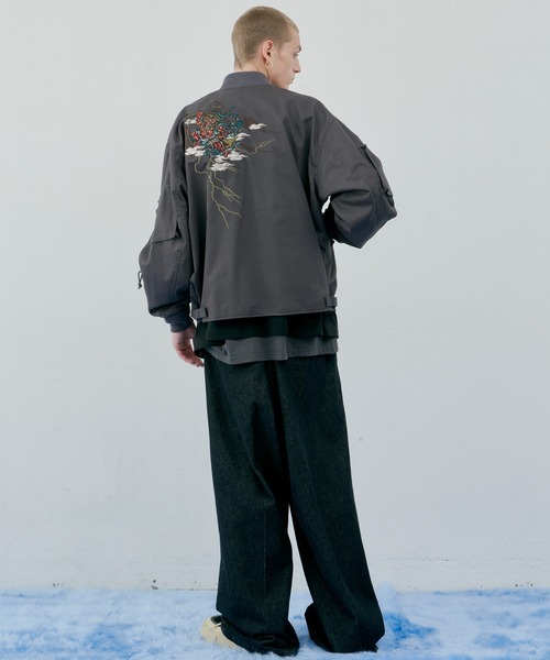 「AIVER」 デニムパンツ SMALL グレー メンズ_画像9