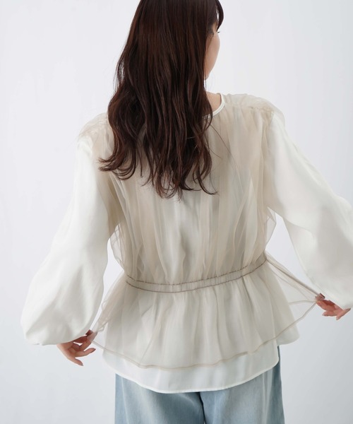 新品 LUCA/LADY LUCK LUCA ブラウス セール】LC/LLL ギャザーリブブラウス（シャツ/ブラウス）｜LUCA/LADY