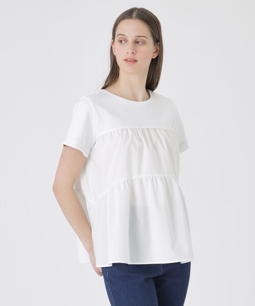 【新品】ブルーレーベルクレストブリッジ　Tシャツ　白　M　535 BLUE LABEL CRESTBRIDGE - 【新品】ブルーレーベルクレストブリッジ T