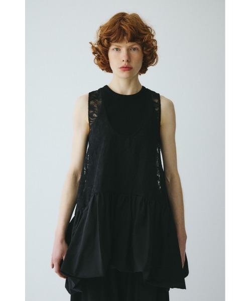 Lace flare tunic　　レースフレアチュニック レディースの画像