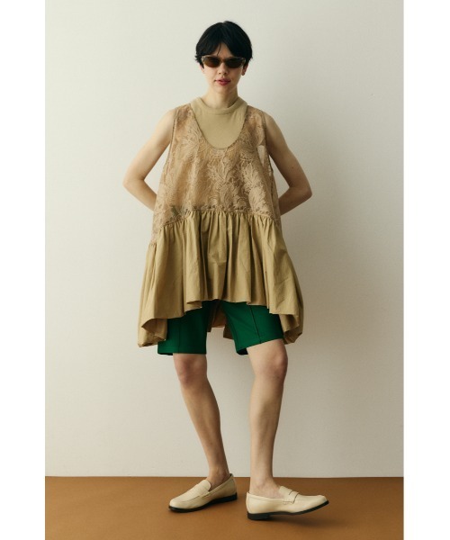 Lace flare tunic　　レースフレアチュニック レディースの画像