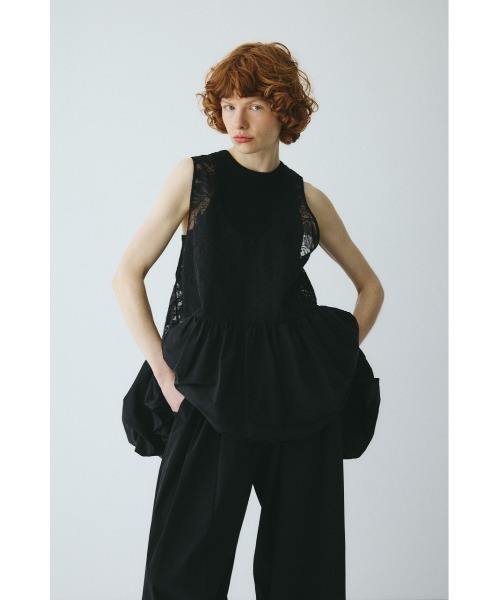 Lace flare tunic　　レースフレアチュニック レディースの画像