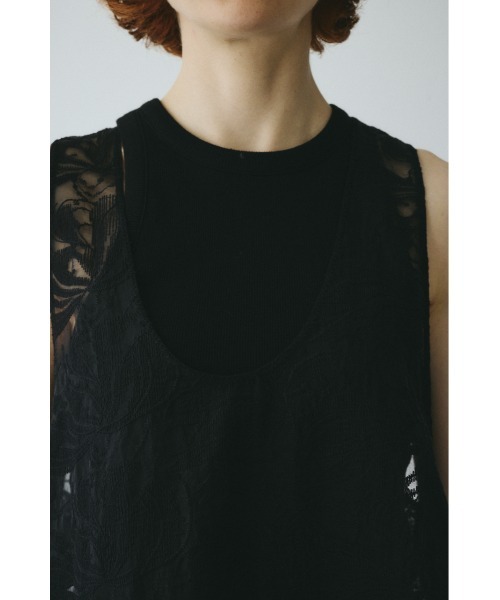 Lace flare tunic　　レースフレアチュニック レディースの画像