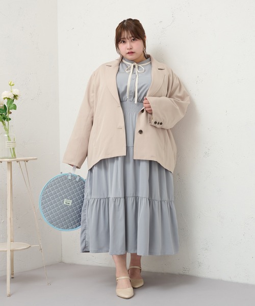 「Louiosy」 長袖ワンピース 4L ブルー系その他 レディース_画像5