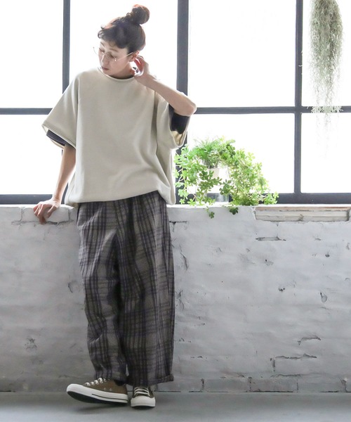 「soulberry」 半袖Tシャツ 4L グレイッシュベージュ レディース_画像2