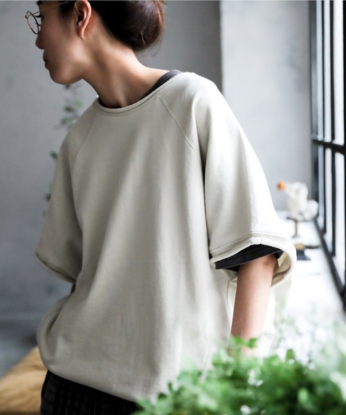 「soulberry」 半袖Tシャツ 4L グレイッシュベージュ レディース_画像4