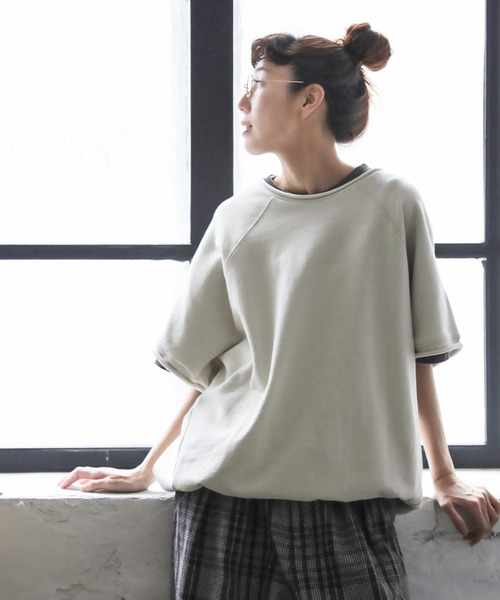 「soulberry」 半袖Tシャツ 4L グレイッシュベージュ レディース_画像6