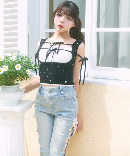 Belle Charme タンクトップ ノースリーブ 「Belle Charme」Double